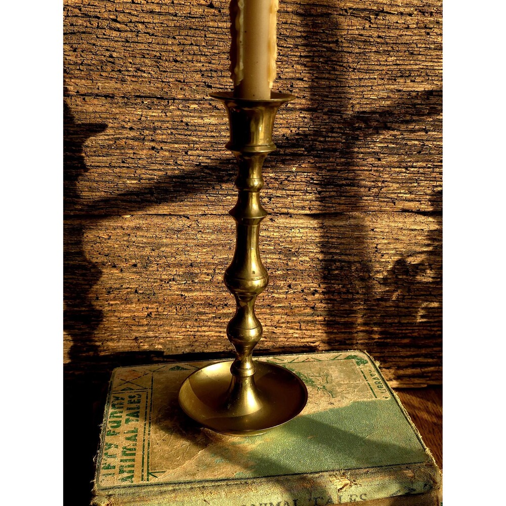 Vintage Brass Candlestick Holder - Mid Century Taper Candle Decor